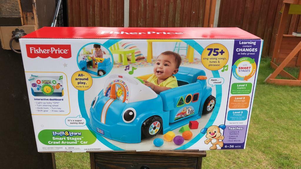 fisher price laugh and learn crawl around car blue